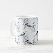 Botanisches Muster der Winterwasserfarbe Kaffeetasse (Vorderseite Links)