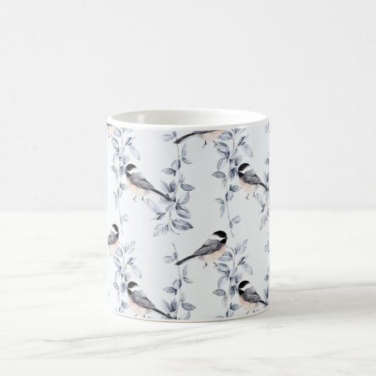 Botanisches Muster der Winterwasserfarbe Kaffeetasse (Mittel)