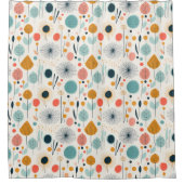 Botanisches Muster des MCM Retro Duschvorhang (Vorderseite)