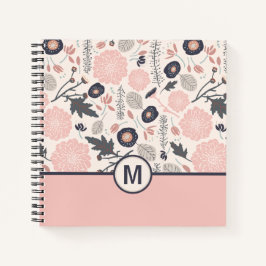 Botanisches Muster des Musters Botanisches Floral Notizblock