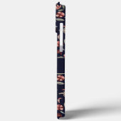 Botanisches Muster des Navy Blue Woodland Case-Mate iPhone Hülle (Rückseite / Links)