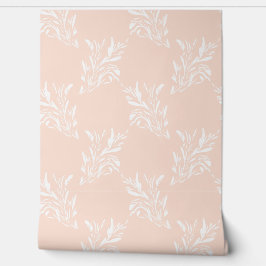 Botanisches Muster des neutralen Peach Trellis Tapete