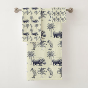 Botanisches Muster des Nils Badhandtuch Set