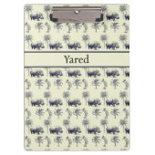 Botanisches Muster des Nils, kundenspezifisch Klemmbrett (Vorderseite)