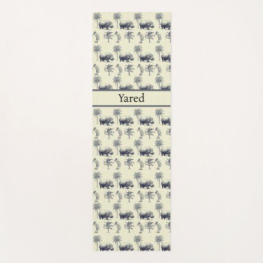 Botanisches Muster des Nils, kundenspezifisch Yogamatte (Vorderseite)