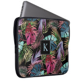 Botanisches Muster des tropischen Dschungelblätter Laptopschutzhülle (Vorne Rechts)