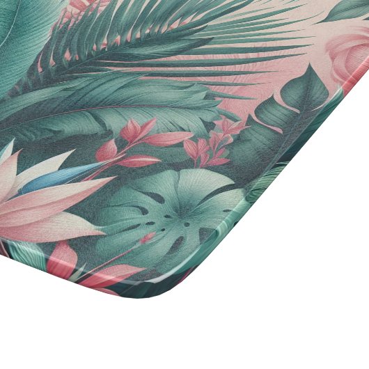 Botanisches Muster des tropischen Paradieses Schneidebrett (Ecke)