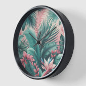 Botanisches Muster des tropischen Paradieses Uhr (Winkel)