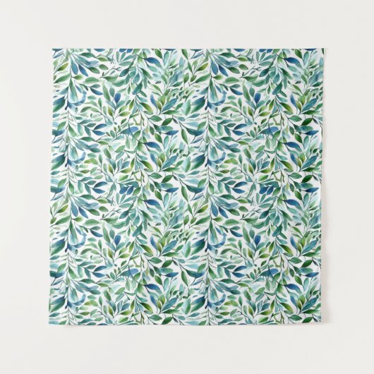 Botanisches Muster des Wasserfarbenleaf Wandteppich (Vorderseite (Horizontal))