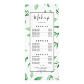 Botanisches Muster eines modernen grünen Olivenzwe Werbekarte (Vorne)