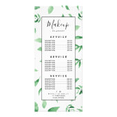 Botanisches Muster eines modernen grünen Olivenzwe Werbekarte (Hinten)