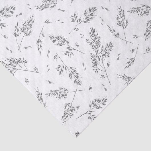 Botanisches Muster Elegant Boho Grass Seidenpapier (Detail)