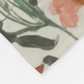 Botanisches Muster Fleecedecke (Ecke)