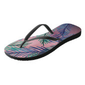 Botanisches Muster Flip Flops Badesandalen (Schrägansicht)