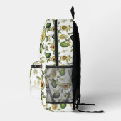 Botanisches Muster für Aquarellfarben Mit Monogram Bedruckter Rucksack (Rechts)