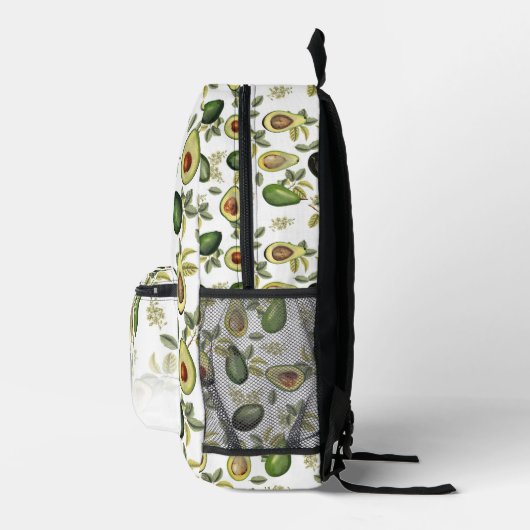 Botanisches Muster für Aquarellfarben Mit Monogram Bedruckter Rucksack (Rechts)
