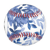 Botanisches Muster für blaues Floral Baseball (Vorderseite)