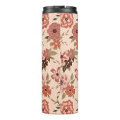 Botanisches Muster für Blumenpfirsiche Thermosbecher (Rückseite)