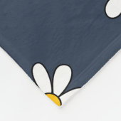 Botanisches Muster für die blaue Ästhetik der Navy Fleecedecke (Ecke)