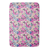 Botanisches Muster für farbenfrohe Cutouts Badematte (Vorderseite Vertikal)