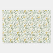 Botanisches Muster für helles und luftiges Wasser Geschenkpapier Set (Vorderseite 2)