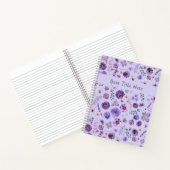 Botanisches Muster für Lilac Floral Notizblock (Innenseite)