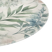 Botanisches Muster für sanfte Wasserfarbe Schneidebrett (Ecke)