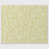 Botanisches Muster Gelbwrapping Paper Rolle Geschenkpapier (Flach)