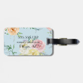 Botanisches Muster-Gepäckanhänger Gepäckanhänger (Rückseite horizontal)