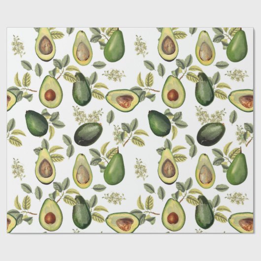 Botanisches Muster Geschenkpapier (Flach)