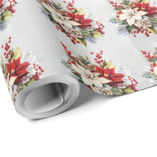 Botanisches Muster Geschenkpapier (Rolleneckpunkt)