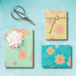 Botanisches Muster Geschenkpapier Set
