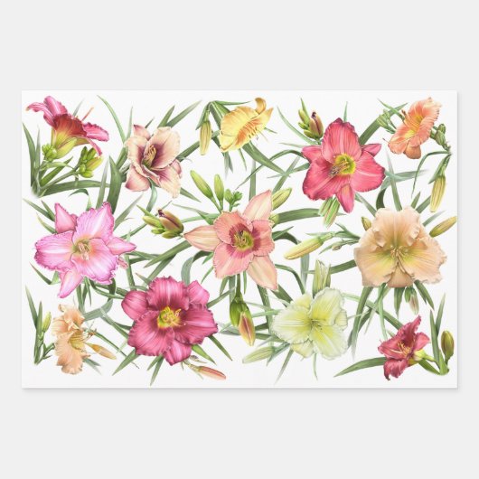 Botanisches Muster Geschenkpapier Set (Vorderseite 2)