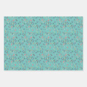 Botanisches Muster, graues Papier (Vorderseite 2)