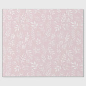 Botanisches Muster hellrosa Wrapping Paper Roll Geschenkpapier (Flach)