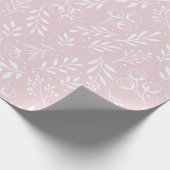Botanisches Muster hellrosa Wrapping Paper Roll Geschenkpapier (Ecke)