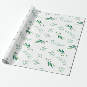 Botanisches Muster-Hochzeit in frischem Foliage Geschenkpapier