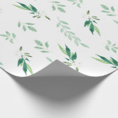 Botanisches Muster-Hochzeit in frischem Foliage Geschenkpapier (Ecke)