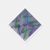 Botanisches Muster in Lila Papieren Napkins Serviette (Ecke)