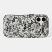 Botanisches Muster iPhone 16 Hülle (Rückseite (Horizontal))