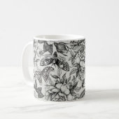 Botanisches Muster Kaffeetasse (Vorderseite Links)