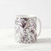 Botanisches Muster Kaffeetasse (VorderseiteRechts)