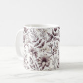 Botanisches Muster Kaffeetasse (Vorderseite Links)