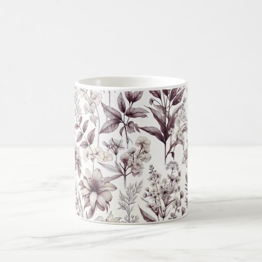 Botanisches Muster Kaffeetasse (Mittel)