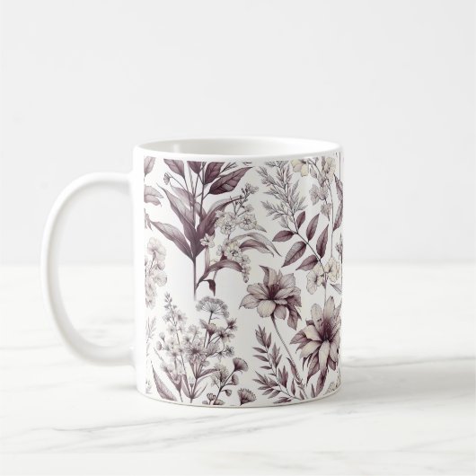 Botanisches Muster Kaffeetasse (Links)