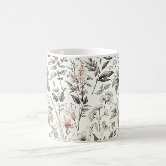 Botanisches Muster Kaffeetasse (Mittel)
