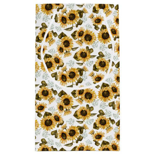 Botanisches Muster Kleine Geschenktüte (Rückseite)