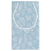 Botanisches Muster Light Blue - Geschenktasche Kleine Geschenktüte (Rückseite)