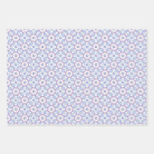 Botanisches Muster mit Blau, Lavendel und Rosa Geschenkpapier Set (Vorderseite 3)