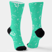Botanisches Muster mit minimalistischem Blumenelem Socken (Gewinkelt)